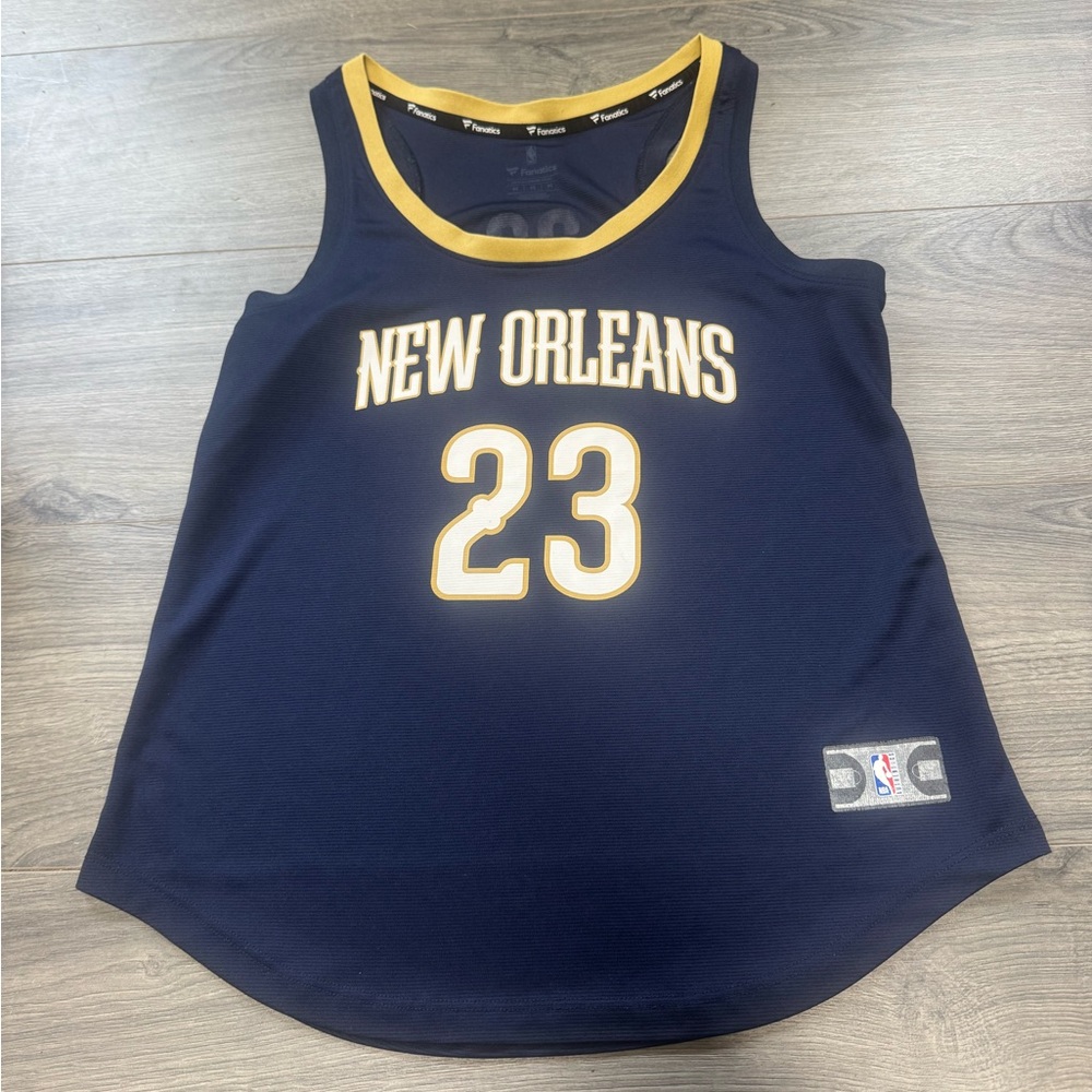 Fanatics Blue and Gold Basketball Jersey